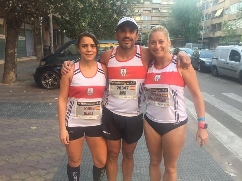 Diana-Javi-Nadia maratón de Valencia 19-11-2017 